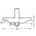 Trend C184 Ogee Panel Mould Cutter 22mm Radius 86mm Diameter - 1/2" Shank